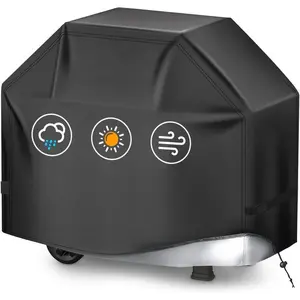 Grill Cover for Outdoor Grills  Rip-Proof Weather Resistant for Reliable Protection Griddle Cover Easy to Clean Adjustable Hem Drawstring Fade Resistant (48 inch)