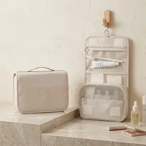 Hanging Toiletry Bag for Women & Men, Large Capacity Travel Makeup Organizer, Water-resistant Cosmetic Case for Toiletries, Portable Bathroom Shower Bag for Vacation Essentials