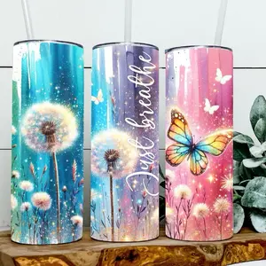 Just Breathe Brushstroke Tumbler