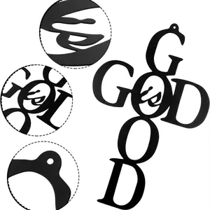 Gothic Cross Metal Wall Art Black Iron Gothic Decor for Home Bedroom Office Church Wall Hanging