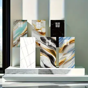 20PCs/40PCs White Marble Tile and Wall Sticker, Easy to Stick and Peel, Waterproof Self-Adhesive Board for Kitchen, Living Room, Bathroom, Corridor, Home and Dormitory, 23.62*11.8 Inch