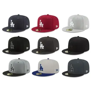 New Era MLB Snapback Baseball Cap – LA Dodgers NY Yankees Braves Pirates Adjustable Flat Brim Hat, Embroidered Team Logo Streetwear Fashion Cap for Men Women, Classic Hip Hop Sports Hat