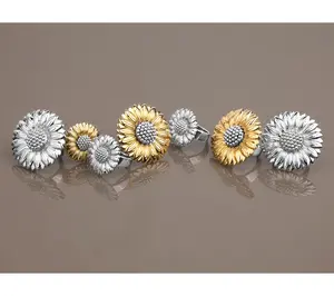 Christian James by Scott Grimes Two-tone Floral Sunflower Ring