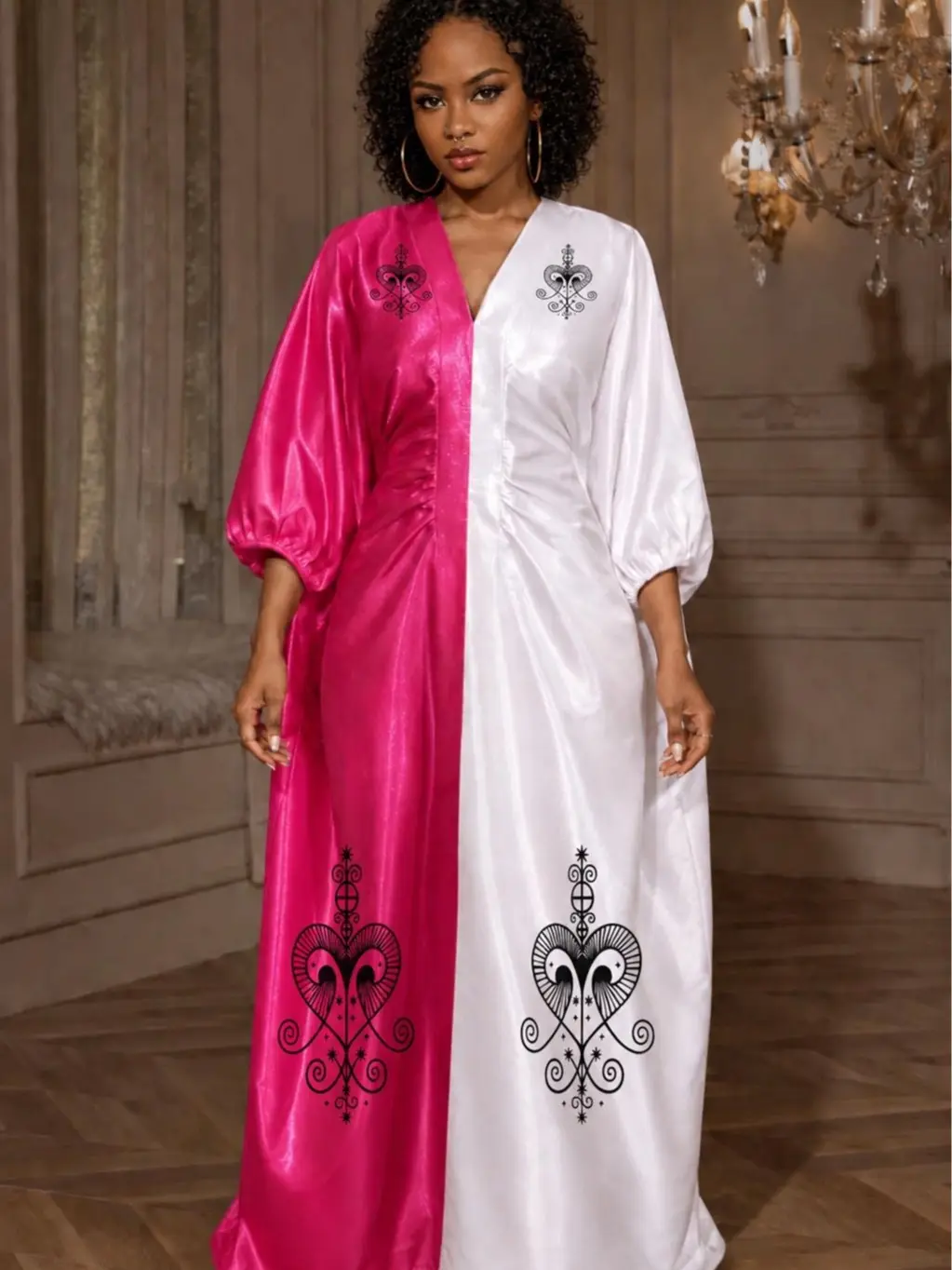 Womenswear Casual Elegant Oversized Maxi Dress - Adjustable Fit,For All Body type  Luxury Design for Plus Size Women - Rad Vevè