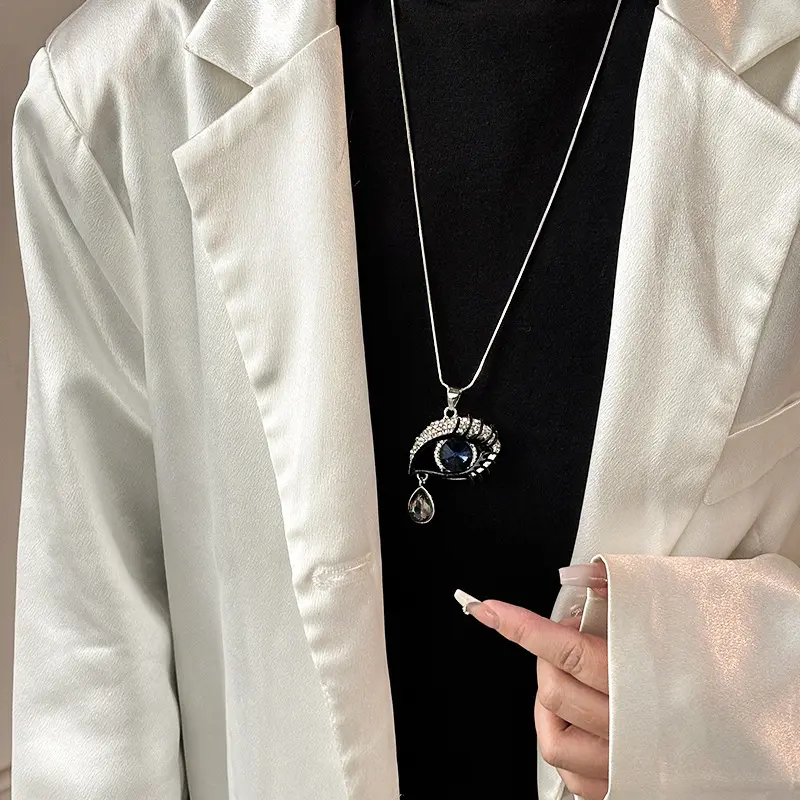 466 Gunmetal Black Angel's Tears Necklace