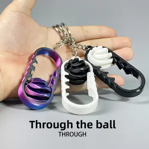 3D Printed Stress Relief Keychain Toy, Keychain for Bags, Office Stress Reliever, Creative Sliding Ball Toy, Fun and Relaxing Gift Idea, Compact Size