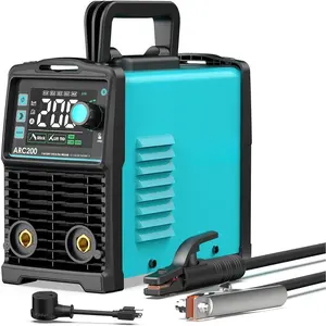 Stick Welder, 200Amps Large LED Display ARC/Lift TIG Welding Machine, 110V/220V Dual , IGBT Inverter Synergic Control Portable MMA Welder Machine with Hot Start, Arc Force and VRD