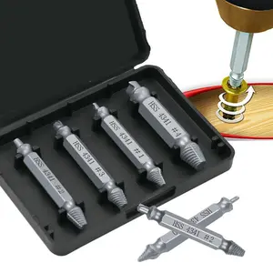 Screw remover, high-speed steel broken end, stripped thread, broken wire screwdriver, removal tool set, double-ended screw remover