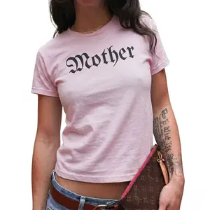 Gothic Mother Baby Tee for Women | I Am Mother Meme Y2K Alt Crop Top Aesthetic Graphic Shirt Gift for Her