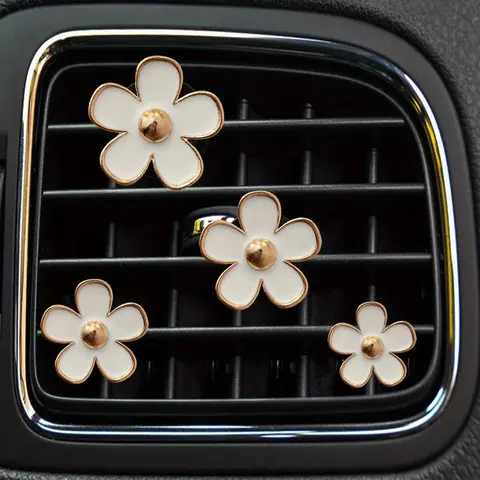 Flower Design Car Air Freshener Clip, Car Air Outlet Decoration Clip, Car Interior Decoration Accessories for Women