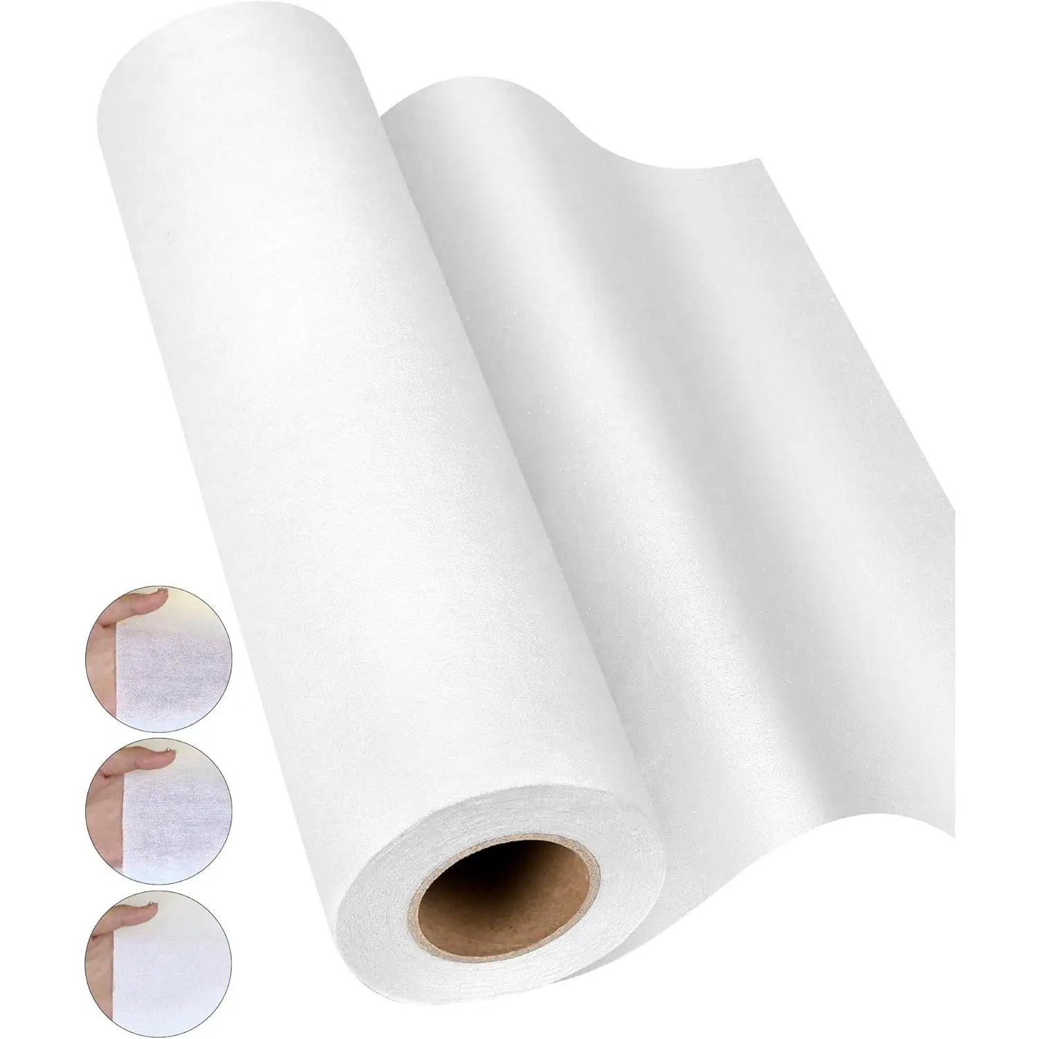 Woven Cotton Iron-On Fusible Interfacing: 10.6 inch X 10 Yards White Medium Weight  Cotton Single-Sided Interfacing for t-Shirt Quilts Blouses Dress Shirts Collars DIY Crafts Supplies