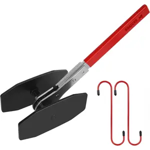Brake Caliper Compression Tool Kit: Professional Caliper Piston Compressor with 360 °   Ratchet & Brake Caliper Tool, 2 Hooks/Plates for Universal Car Disc Brake Pad Spreader(Red)