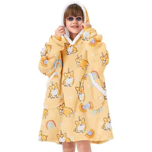 XP-NG12   Wearable Blanket Hoodie, Oversized Sherpa Warm Hoodie Blanket Thick Sweatshirt, Gift for Women Men Girls