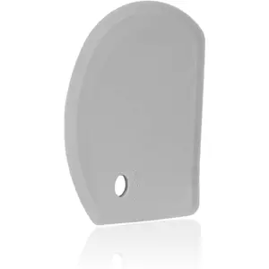 Flexible Curved Edge  Bowl Scraper(5.98"x4.3"),  Grade Dough Scraper for Baking Sourdough Bread, Cake, Multipurpose Kitchen Dish Scrapers, Easy to Clean (1, Gray)