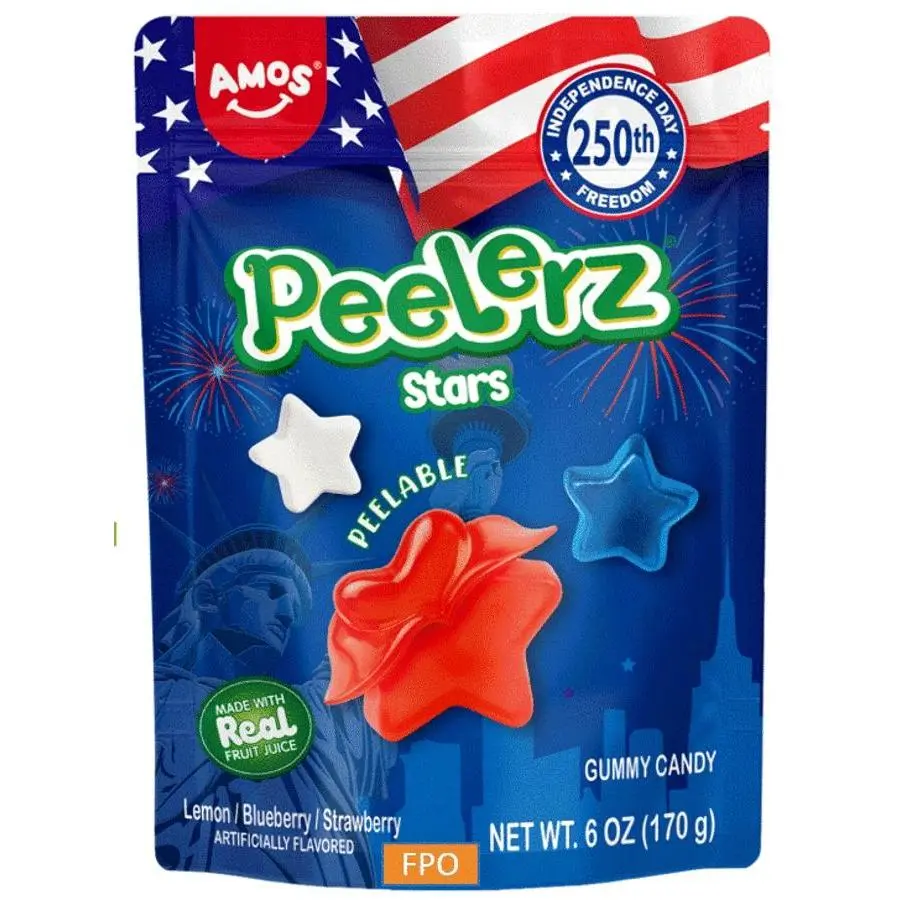 Peelerz  Red White Blue 4th July Summer Stars 6 oz 12ct
