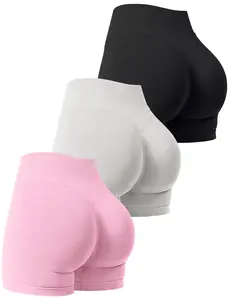 Womens Workout Shorts Scrunch Butt Lifting Seamless High Waist Yoga Gym Shorts for Women