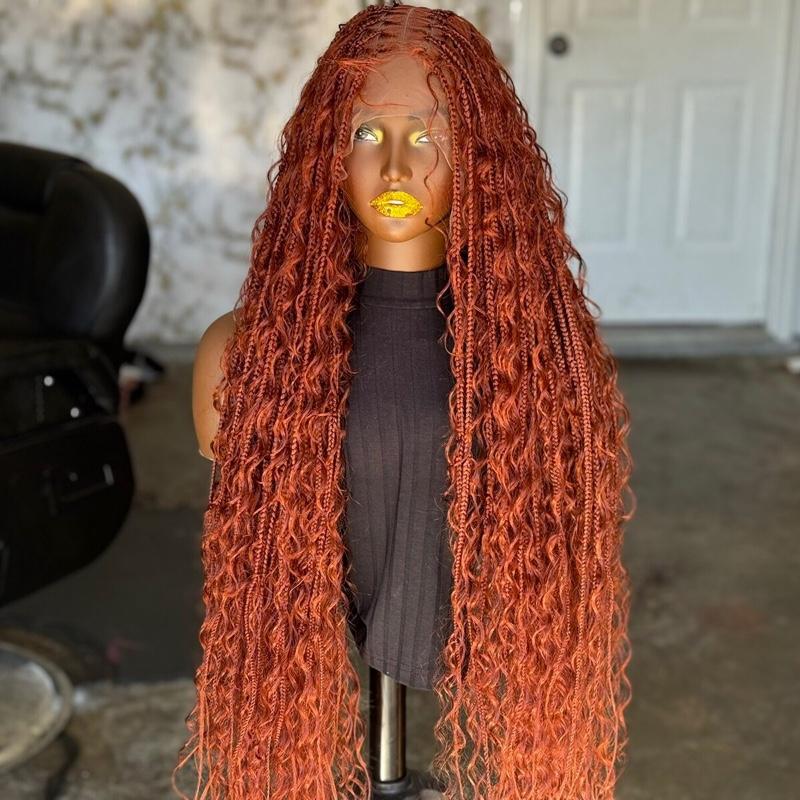 Full lace braided boho wig ready to ship.30 inches