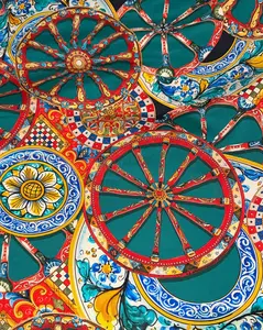 Designer Silk Caretto Print