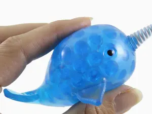 Mini Blue Narwhal Orbeez Squishy, Stress Relief Squishies Toys for Classic & Novelty Play