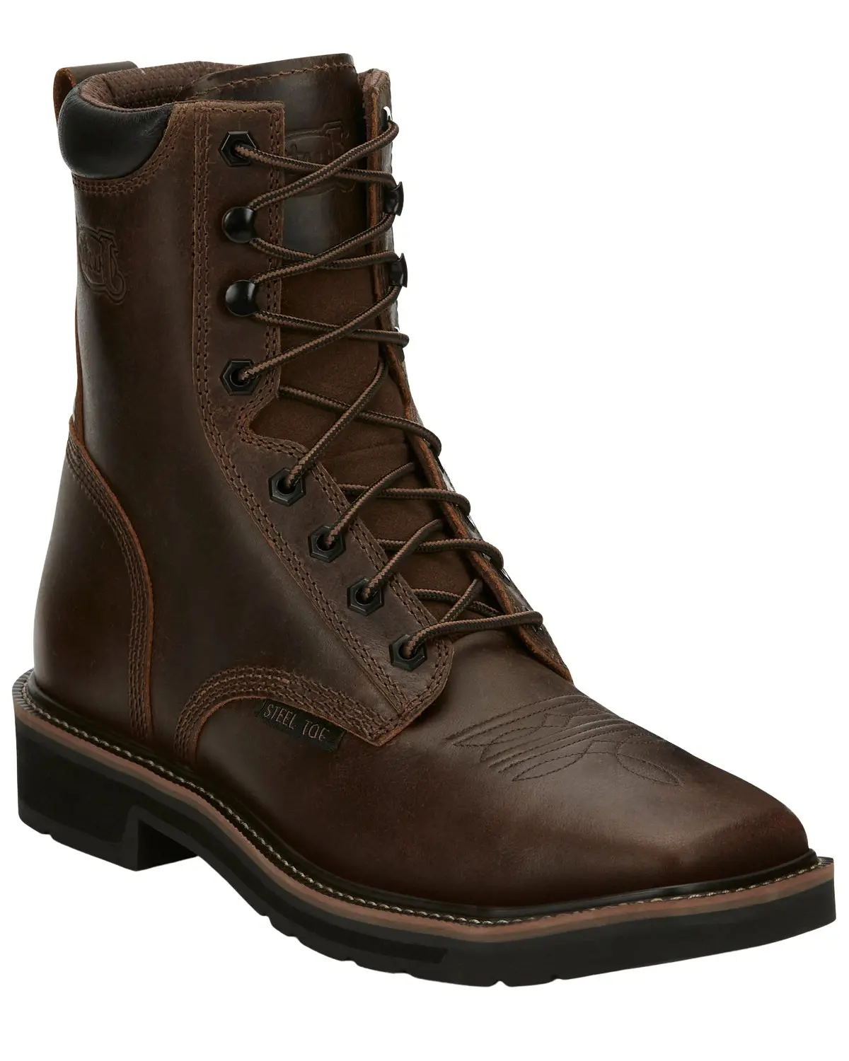 Justin Men's Men'S Pulley Lace-Up Work Boot Steel Toe - Se682