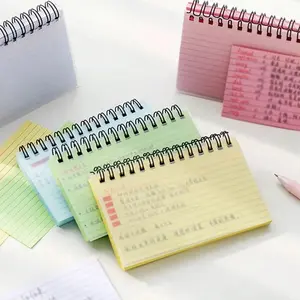 Colorful Spiral Notebook Journal, Candy Color Lined Student Portable Notebooks, Index Cards, Flashcards, School Office Learning Memory Notes