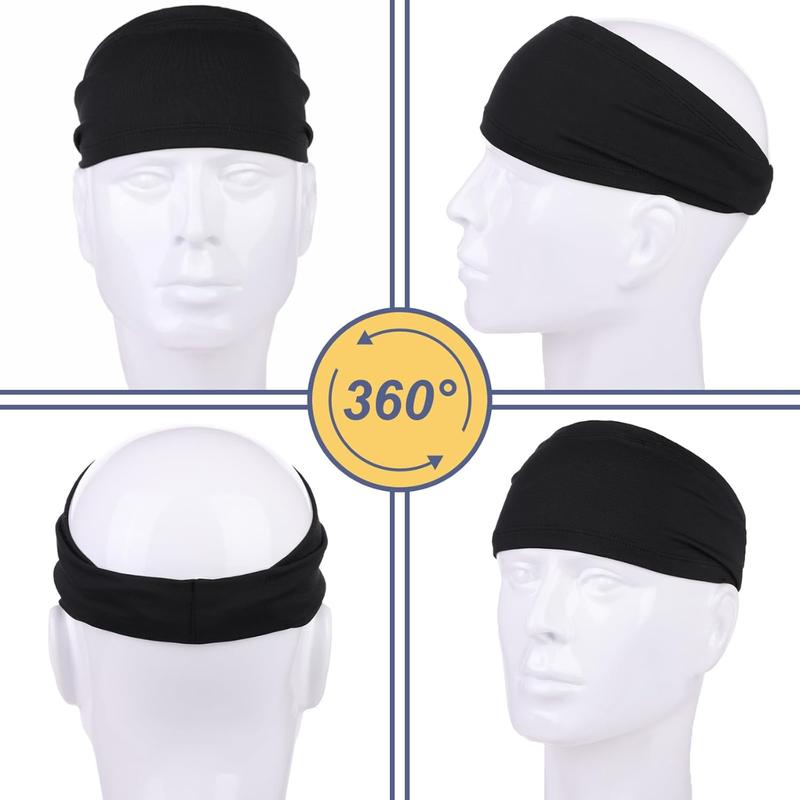 5 Pack Sports Headbands for Men Moisture Wicking Running Workout Headbands Unisex for Cycling Basketball Yoga Football