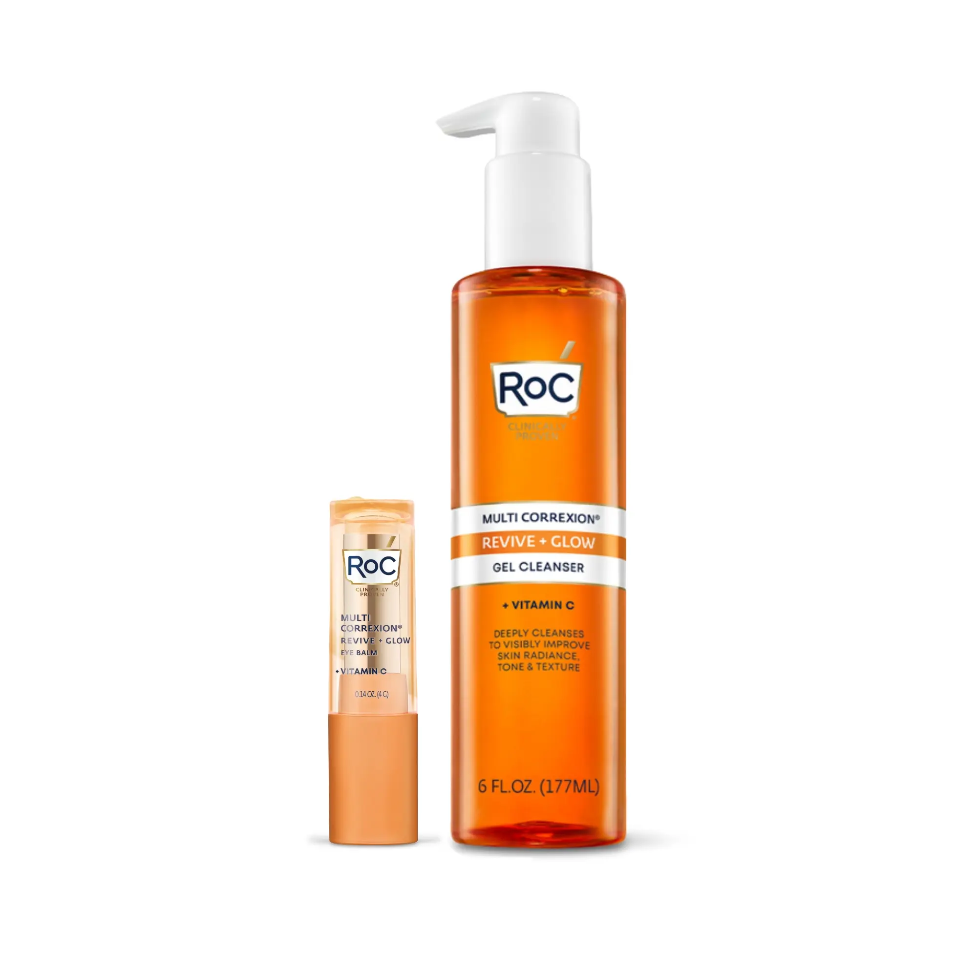 [RoC Skincare] MULTI CORREXION Revive + Glow Eye Balm & Revive + Glow Gel Cleanser 
