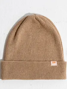 BRIC Cozy Knit Beanie Soft Warm Winter Hat in Navy Orange Camel Classic Design for Winter Wear and Casual Outings