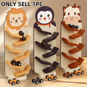 Montessori Wooden Toy Set, Visual Tracking Training Multilayer Slide, Ideal Early Stem Learning Gift for Kids Ages 3-6, Perfect for Holidays & School Seasons