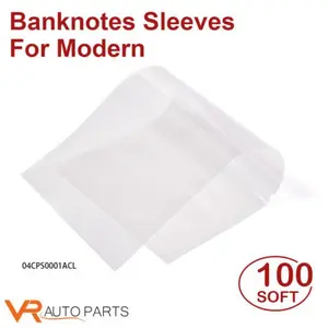 100 Soft Banknotes Sleeves For Modern US Currency Notes Ultra Thin Holders,Soft Currency Banknotes Sleeves Fit For Modern US Size Notes Holder Upgraded Version