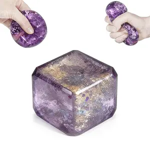 Soft Stress Cube Toy, Mini Squeeze Ball, Sensory Ice Block, Relief Cubes for Kids Teens Adults, Classroom Home Office Use