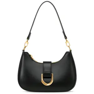 KKXIU Small Shoulder Bag for Women - Crescent Bag Small Purses for Women Trendy Vegan Leather Purse with Removable Strap