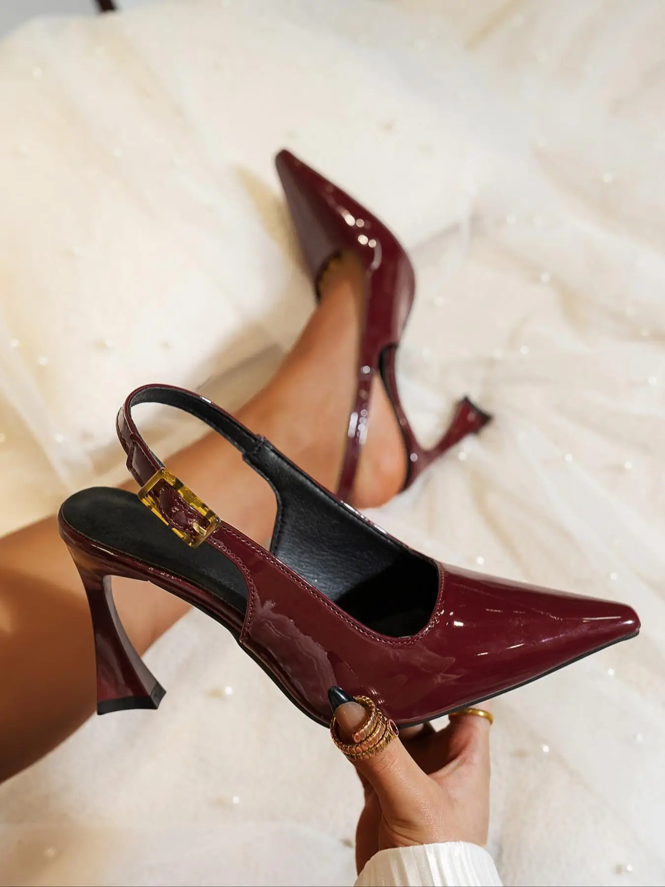 Women's Fashionable Solid Color Heels, Elegant Pointed Toe High Heels for Party, Daily Clothing Decor,, Classy