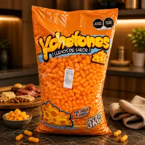 (Kchetones) Snack, 3 kg Bag - Choose Your Favorite Flavor: Cheese or Chile
