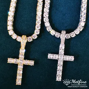 Cross Necklace for Men&Women Cross Jewelry Iced Cubic Zirconia Pendant Chain