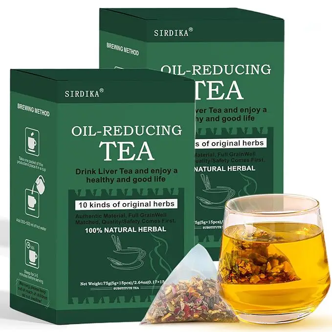 Oil-Reducing Tea (75g/15bag)- Helps the body maintain cleanliness andvitality, 10 herbal essence with excellentformula, 15 Tea Bags.