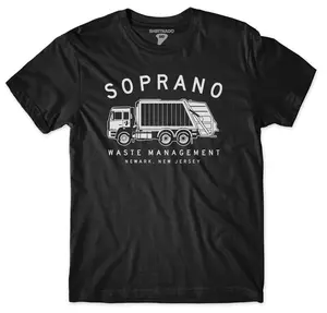Soprano Waste Management Newark New Jersey Vintage Style T-Shirt Hand Screen Printed in Pennsylvania Premium Fit Poly Softspun Cotton Blend Unisex