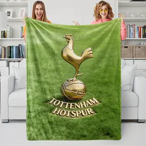 1 Piece Premium Tottenham-Themed Flannel Blanket, Ultra-Soft Dual-Purpose Throw For Sofa & Bed, A Heartwarming Exclusive Gift For Fans, Durable Digital-Print Fleece Blanket, Lightweight & Machine-Washable, An Ideal Choice For Home Decoration & Gifting