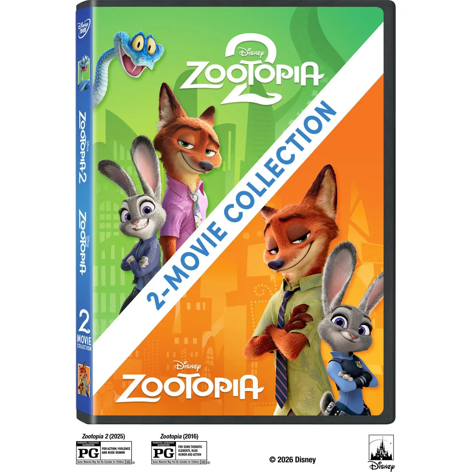 Zootopia / Zootopia 2: 2-Movie Collection [DVD Video Disc