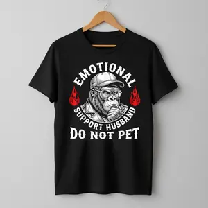 Emotional Support Husband Do Not Pet Funny Quote T-Shirt