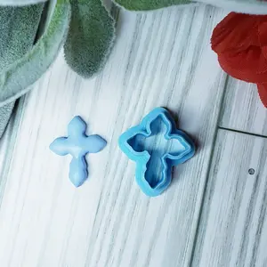 Christian CROSS style 1 polymer clay cookie cutters jewelry earrings fondant cake decorating