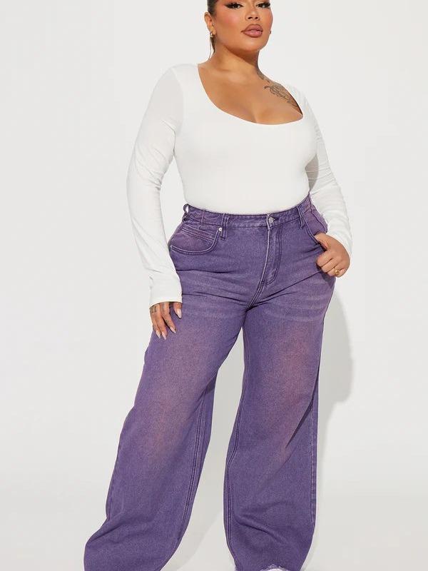 Ashtin Baggy Jeans - Purple