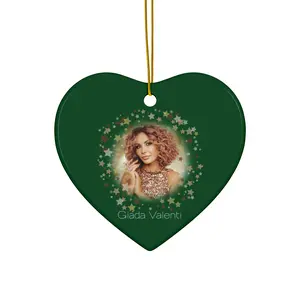 Ceramic Ornament with Italian Design print | Giada Valenti | Green | Christmas Ornament | Christmas Gift