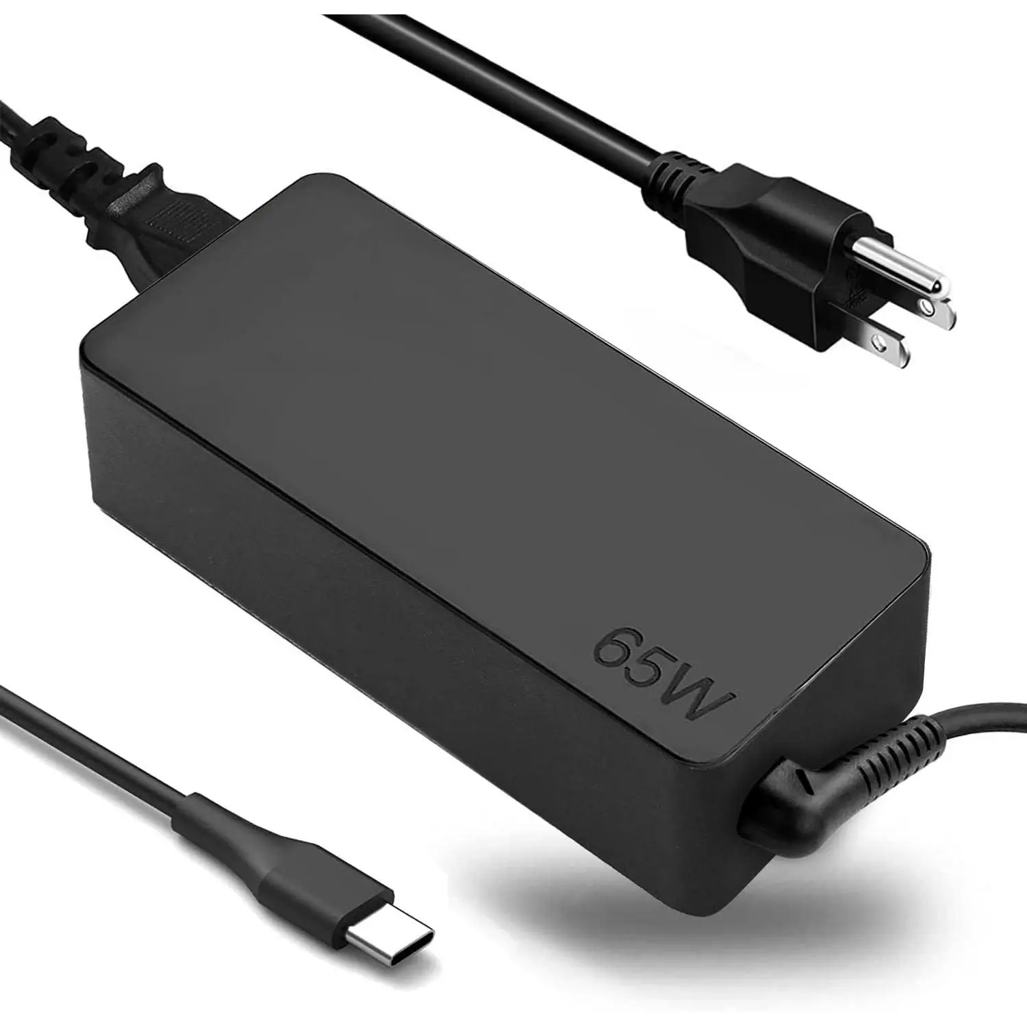 65W USB-C Fast Charger Replacement for Lenovo Thinkpad/Yoga/Chromebook - 65W Output Type C Charging Adapter with Built-In Safeguards, Real-Time Monitoring for Homework, Meetings, Playing Games (ADLX65YDC2A Power Supply)