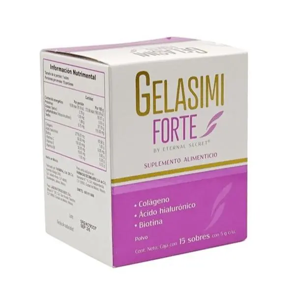 Gelasimi Forte — Colágeno, Ácido Hialurónico y Biotina (15 sobres de 5 g)