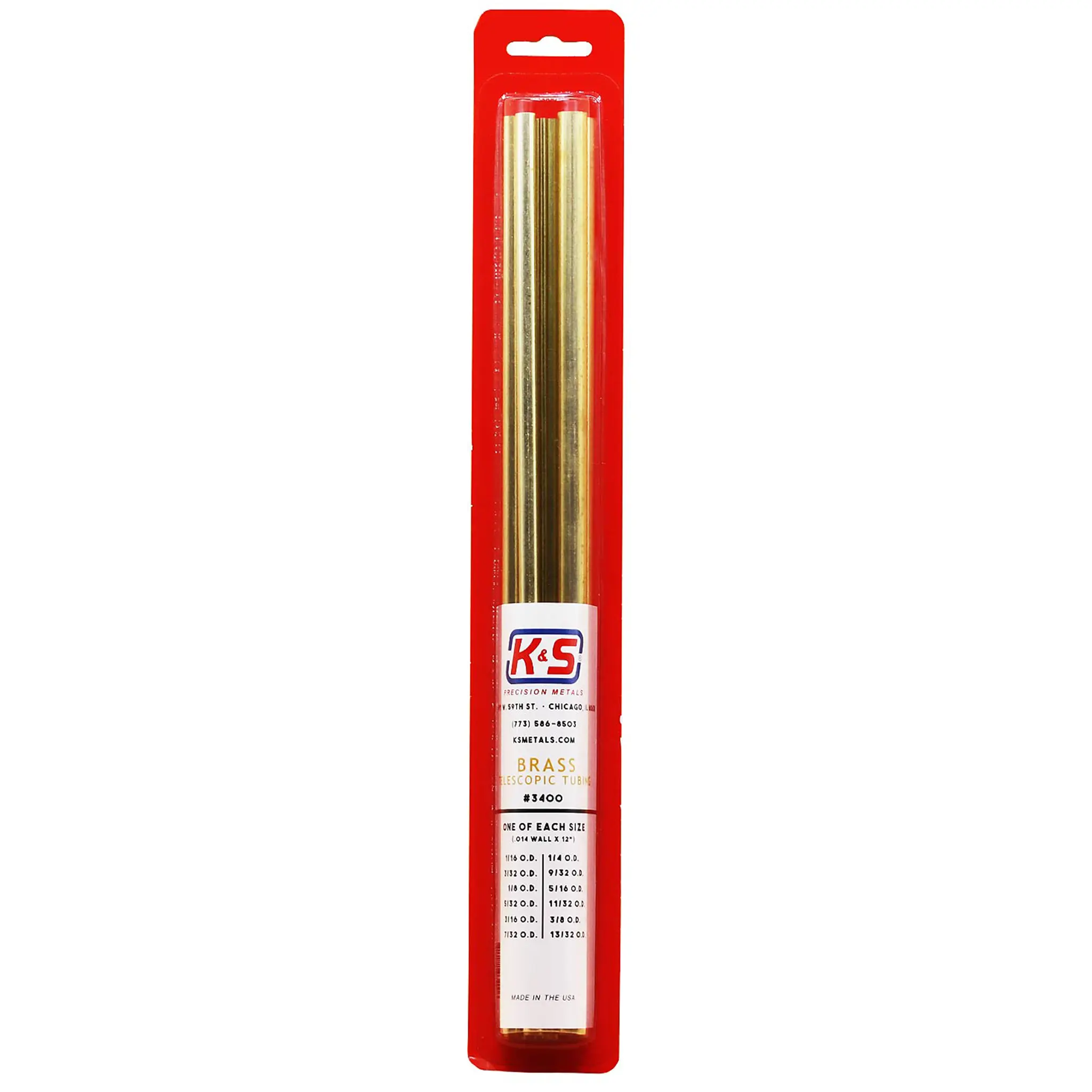 Round Brass Telescopic Tubing Assortment *Small (12 Pieces)