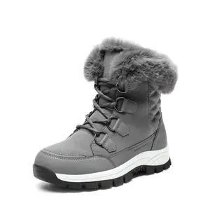 DREAM PAIRS Waterproof Snow Boots for Women, Faux Fur Cozy Warm Insulated Winter Boots Lace Up Mid-Calf Outdoor Shoes for Walking Hiking