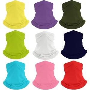 12/9/8/6/4 Pack Women's Neck Gaiter Tube Anti-UV Mask Headband Men's Ski Cooling Bandana