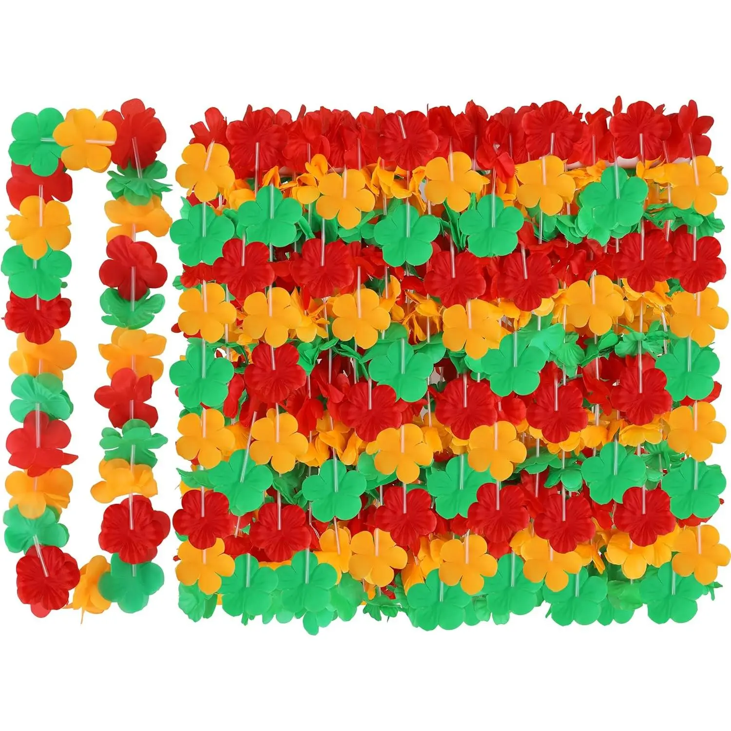 24 count Black History Month Leis Decorations, Juneteenth  Flower Leis , Juneteenth Flower Leis Decorations Party Supplies, Juneteenth Black Freedom Day Hawaiian Luau Party Decorations Supplies