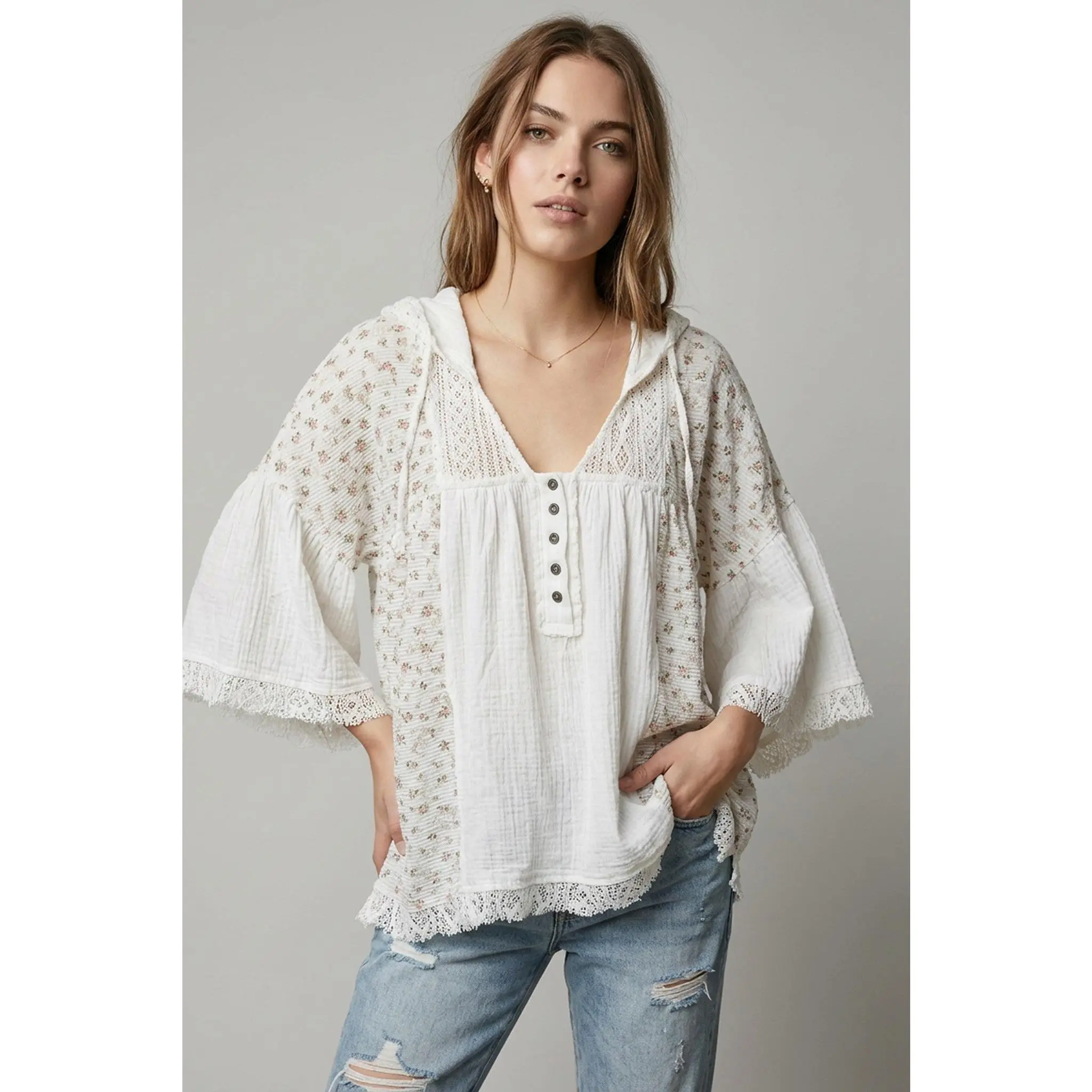Batwing Lace Hoodie